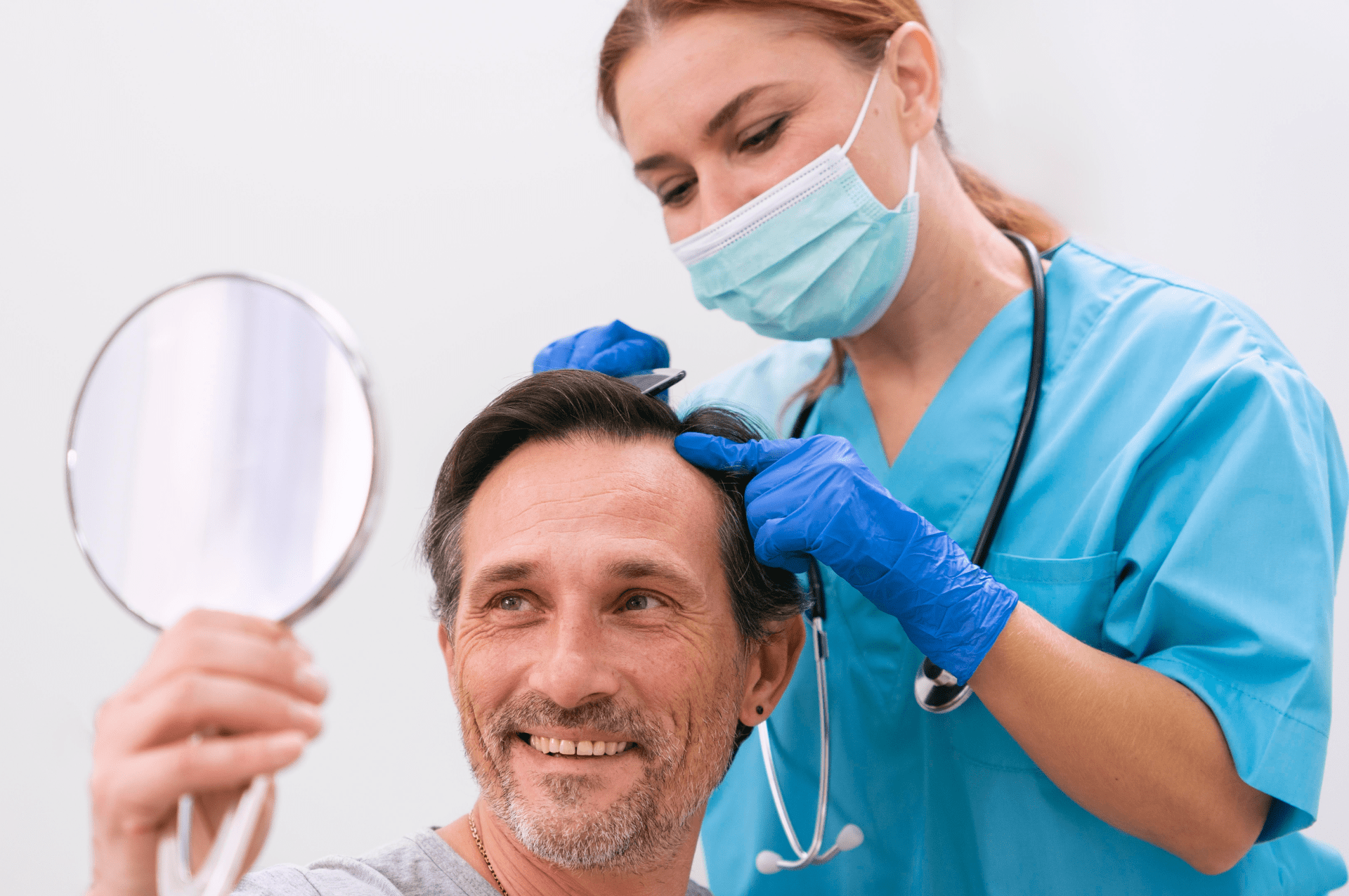 Hair regrowth treatment background